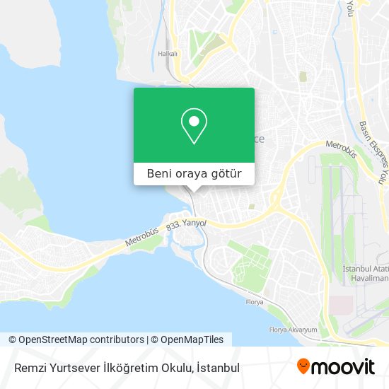 Remzi Yurtsever İlköğretim Okulu harita
