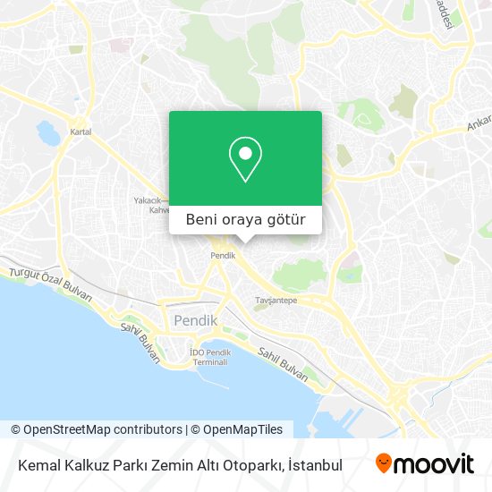 Kemal Kalkuz Parkı Zemin Altı Otoparkı harita