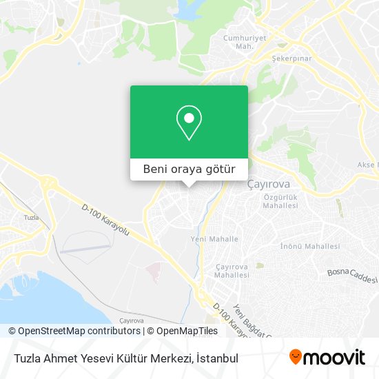 Tuzla Ahmet Yesevi Kültür Merkezi harita
