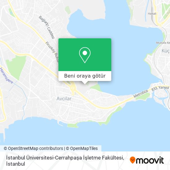 İstanbul Üniversitesi-Cerrahpaşa İşletme Fakültesi harita
