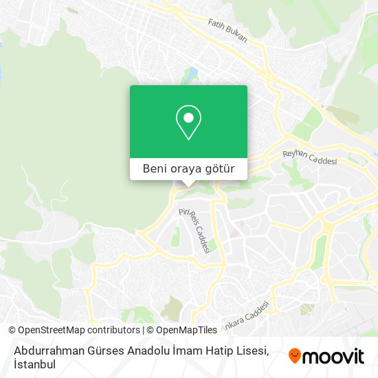 Abdurrahman Gürses Anadolu İmam Hatip Lisesi harita