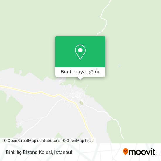 Binkılıç Bizans Kalesi harita