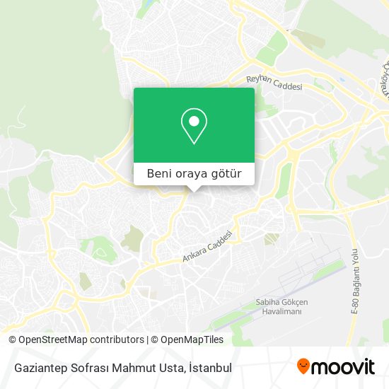 Gaziantep Sofrası Mahmut Usta harita