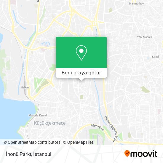 İnönü Parkı harita