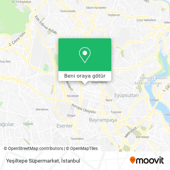 Yeşiltepe Süpermarket harita