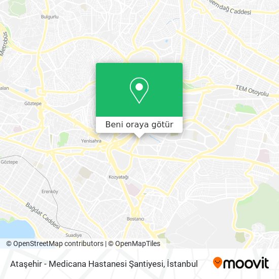 Ataşehir - Medicana Hastanesi Şantiyesi harita