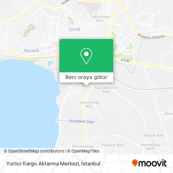 Yurtici Kargo Aktarma Merkezi harita