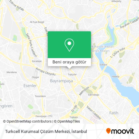 Turkcell Kurumsal Çözüm Merkezi harita