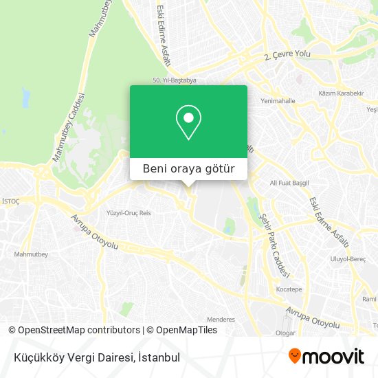 Küçükköy Vergi Dairesi harita