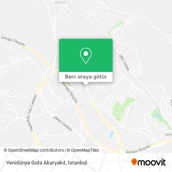 Yenidünya Gıda Akaryakıt harita