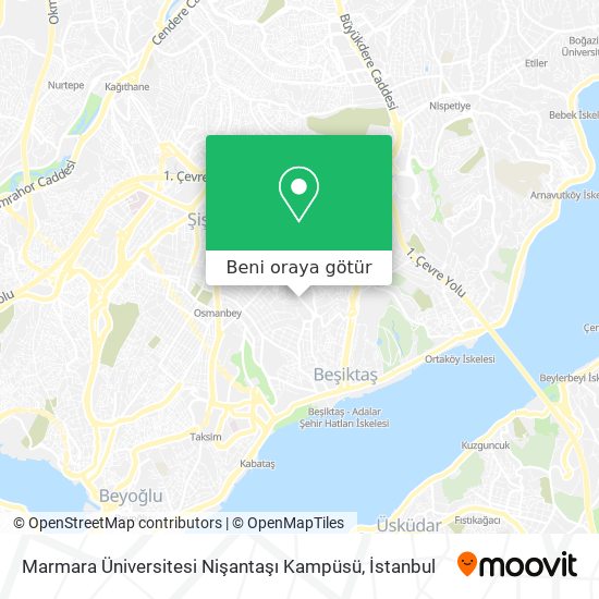 Marmara Üniversitesi Nişantaşı Kampüsü harita