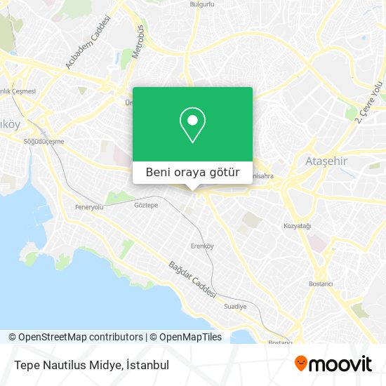 Tepe Nautilus Midye harita