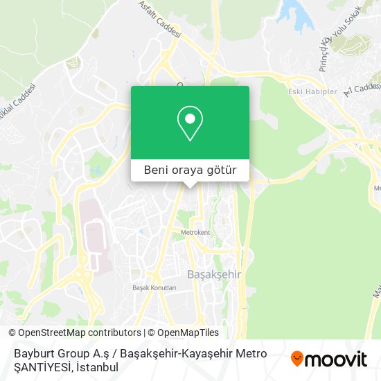 Bayburt Group A.ş / Başakşehir-Kayaşehir Metro ŞANTİYESİ harita