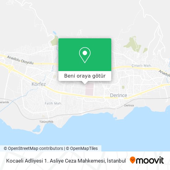 Kocaeli Adliyesi 1. Asliye Ceza Mahkemesi harita