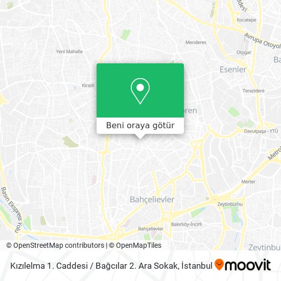 Kızılelma 1. Caddesi / Bağcılar 2. Ara Sokak harita