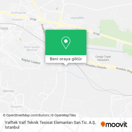 Valftek Valf Teknik Tesisat Elemanları San.Tic. A.Ş harita