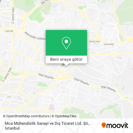 Mca Mühendislik Sanayi ve Dış Ticaret Ltd. Şti. harita