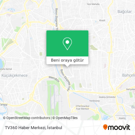 TV360 Haber Merkezi harita