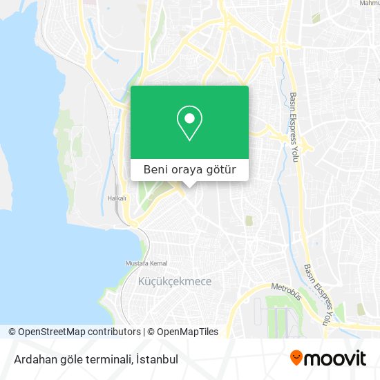 Ardahan göle terminali harita