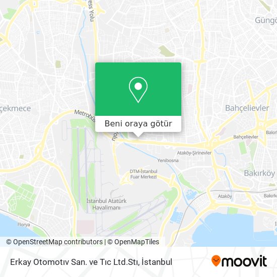 Erkay Otomotıv San. ve Tıc Ltd.Stı harita