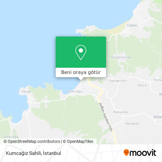 Kumcağız Sahili harita