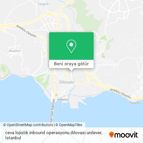 ceva lojistik inbound operasyonu dilovasi unilever harita