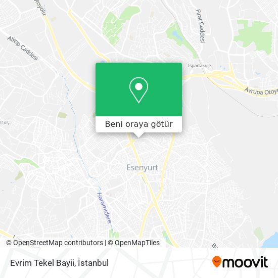 Evrim Tekel Bayii harita