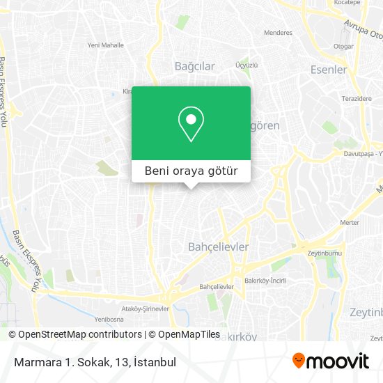 Marmara 1. Sokak, 13 harita