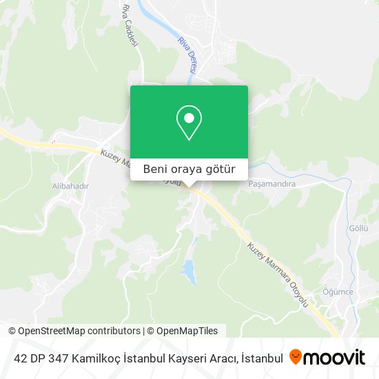 42 DP 347 Kamilkoç İstanbul Kayseri Aracı harita