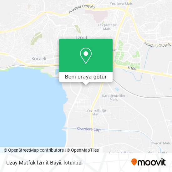 Uzay Mutfak İzmit Bayii harita