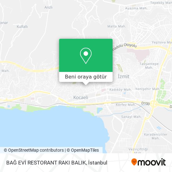 BAĞ EVİ RESTORANT RAKI BALIK harita