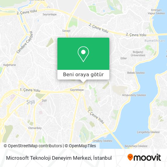 Microsoft Teknoloji Deneyim Merkezi harita