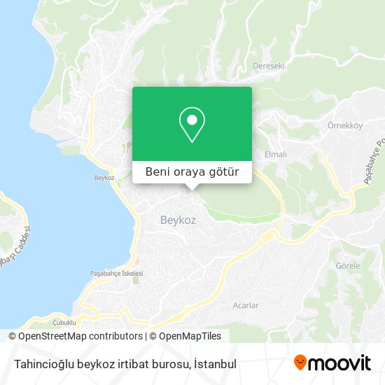 Tahincioğlu beykoz irtibat burosu harita