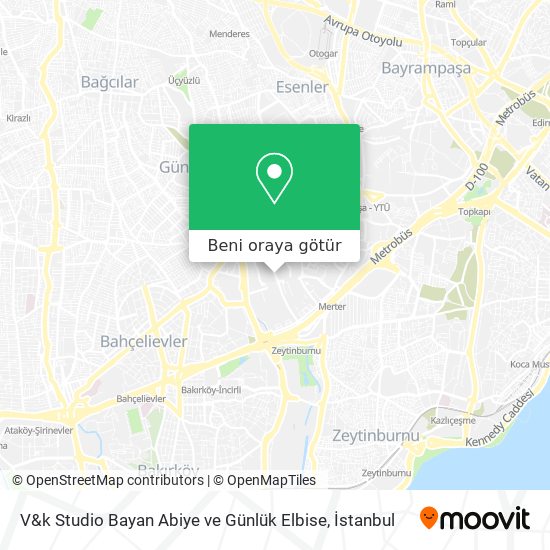 V&k Studio Bayan Abiye ve Günlük Elbise harita