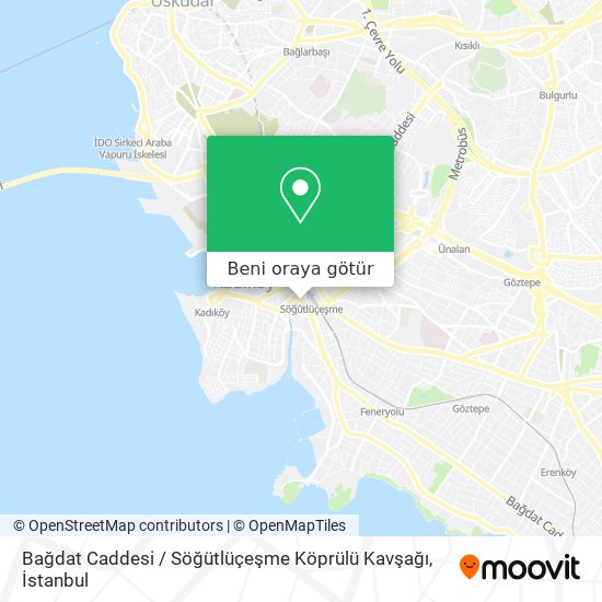 Bağdat Caddesi / Söğütlüçeşme Köprülü Kavşağı harita