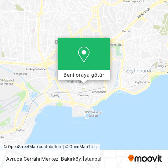 Avrupa Cerrahi Merkezi Bakırköy harita
