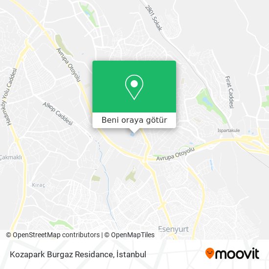 Kozapark Burgaz Residance harita