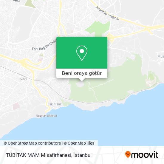 TÜBİTAK MAM Misafirhanesi harita