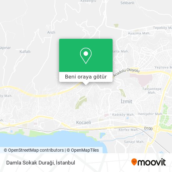 Damla Sokak Duraği harita