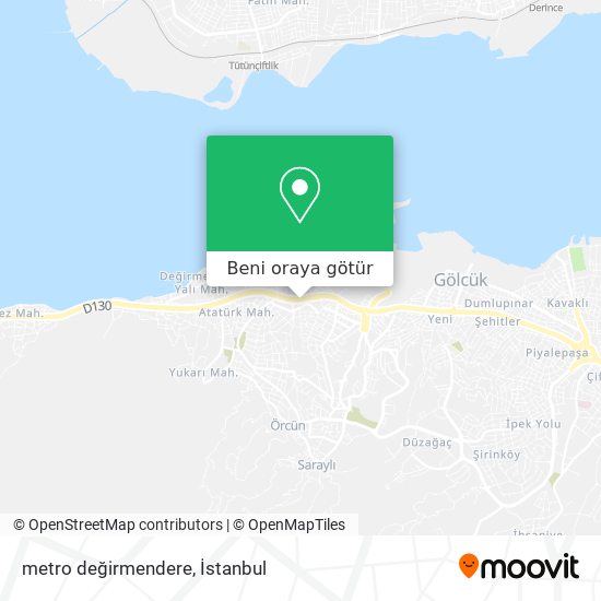 metro değirmendere harita