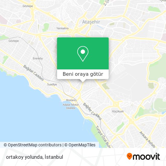 ortakoy yolunda harita