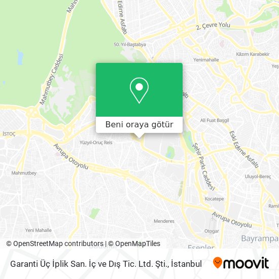 Garanti Üç İplik San. İç ve Dış Tic. Ltd. Şti. harita