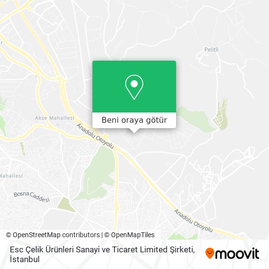 Esc Çelik Ürünleri Sanayi ve Ticaret Limited Şirketi harita