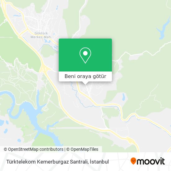 Türktelekom Kemerburgaz Santrali harita