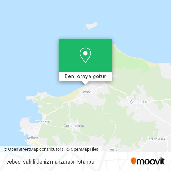 cebeci sahili deniz manzarası harita