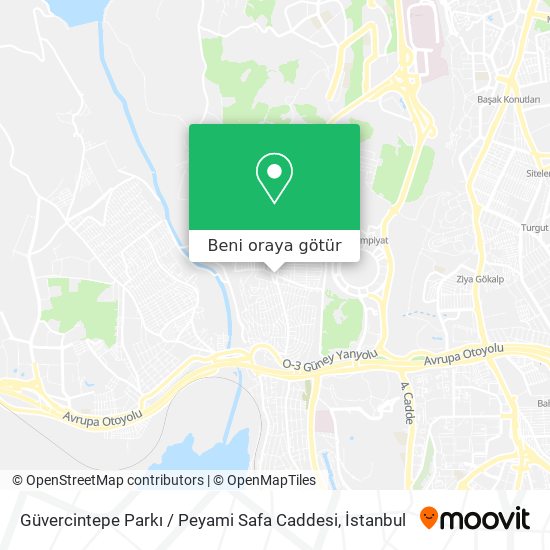 Güvercintepe Parkı / Peyami Safa Caddesi harita
