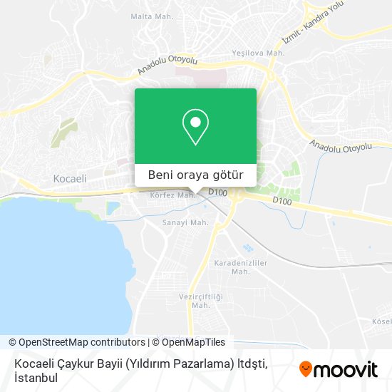 Kocaeli Çaykur Bayii (Yıldırım Pazarlama) ltdşti harita