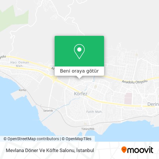 Mevlana Döner Ve Köfte Salonu harita