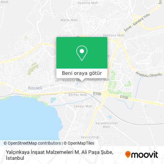 Yalçınkaya İnşaat Malzemeleri M. Ali Paşa Şube harita