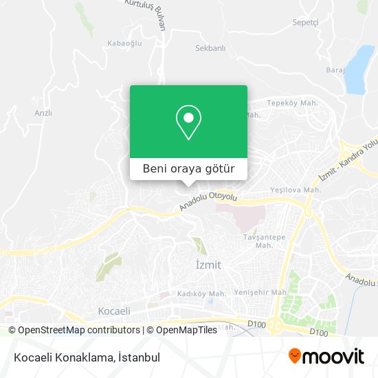 Kocaeli Konaklama harita